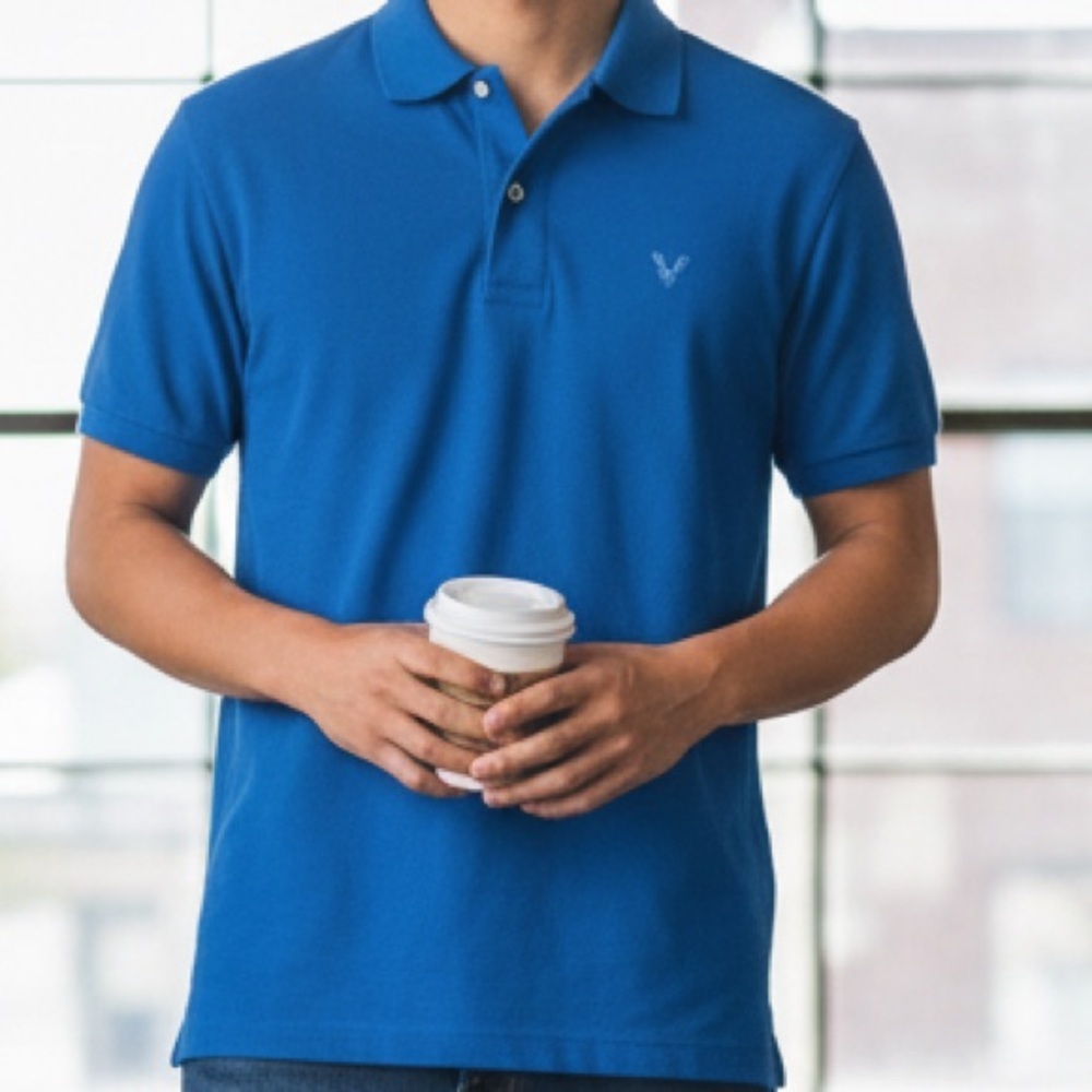American Eagle Blue Polo Shirt